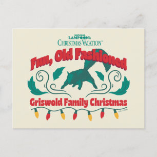 Cartes Pour Fêtes Annuelles Un Noël amusant et à l'ancienne de la famille Gris