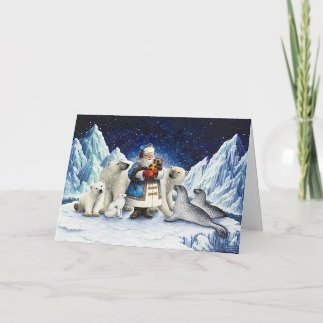 Cartes Pour Fêtes Annuelles Un Noël arctique ! (Devant)