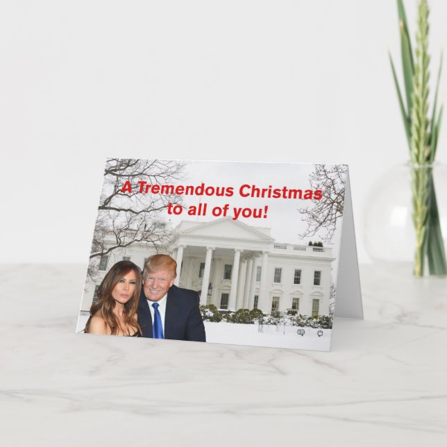 Cartes Pour Fêtes Annuelles Un Noël formidable de Donald et Melania (Devant)