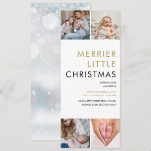Cartes Pour Fêtes Annuelles Un Noël plus joyeux 4 Photos Naissance