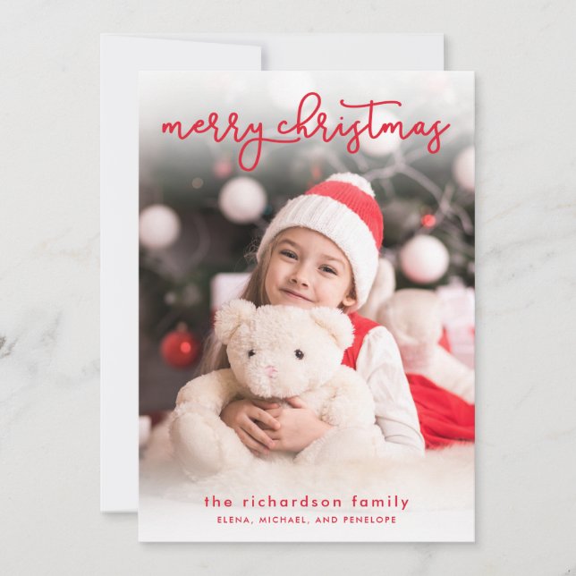 Cartes Pour Fêtes Annuelles Un Noël simple et joyeux | Photo (Devant)