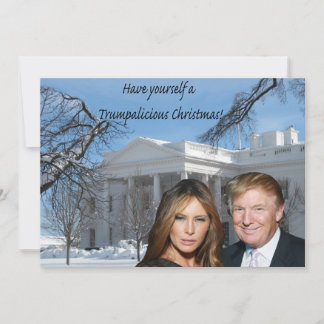 Cartes Pour Fêtes Annuelles Un noël Trumpalicious de Donald et Melania