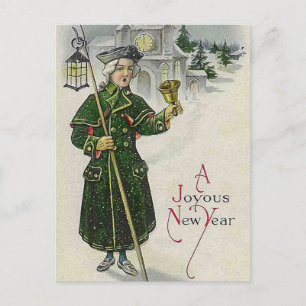 Cartes Pour Fêtes Annuelles "Un Nouvel An Joyeux" Vintage