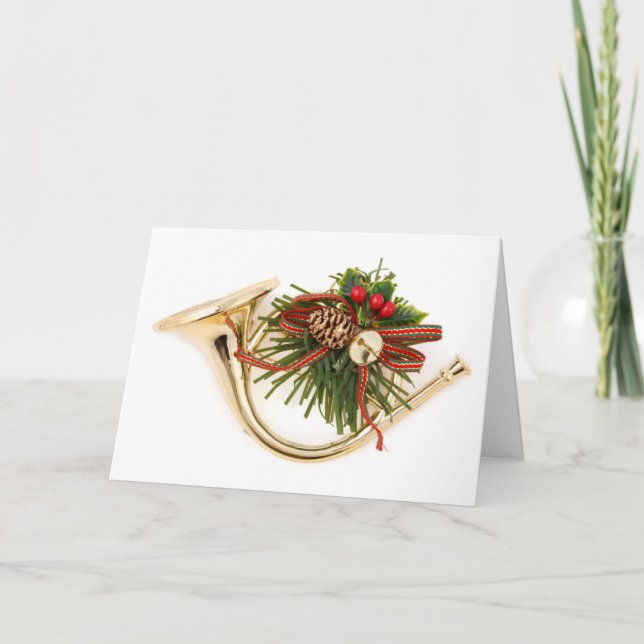 Cartes Pour Fêtes Annuelles Un ornement de Noël d'instrument de musique (Devant)