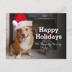 Cartes Pour Fêtes Annuelles Un Pembroke Welsh Corgi heureux et festif