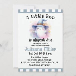 Cartes Pour Fêtes Annuelles Un petit Boo est presque dû Cute Ghost Baby Shower