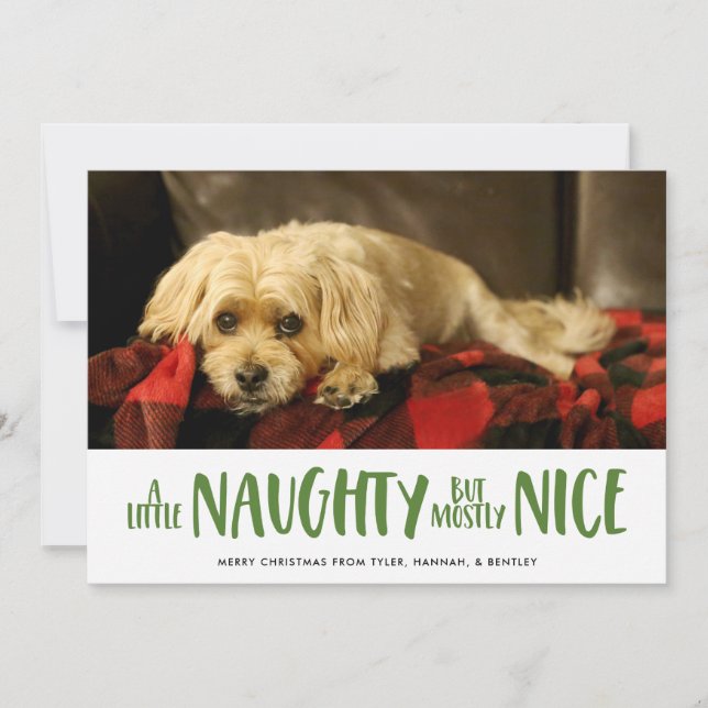 Cartes Pour Fêtes Annuelles Un Petit Coquin | Vert | Photo (Devant)