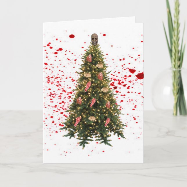 Cartes Pour Fêtes Annuelles Un petit Noël zombie (Devant)