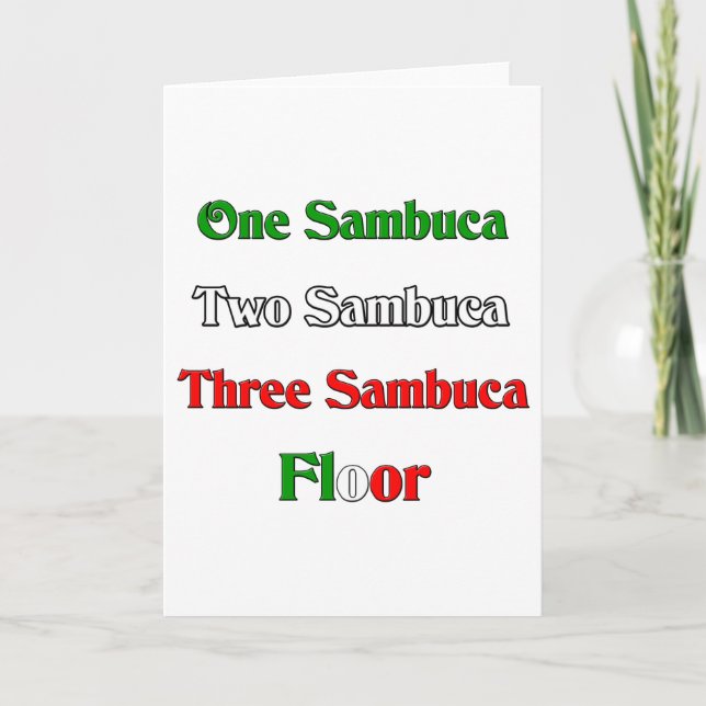Cartes Pour Fêtes Annuelles Un Sambuca (Devant)