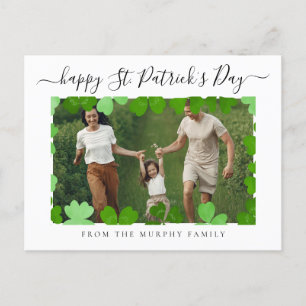 Cartes Pour Fêtes Annuelles Un shamrock chanceux minimaliste, photo de la fête