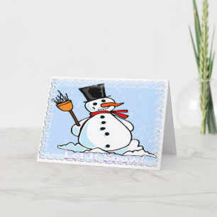 Cartes Pour Fêtes Annuelles Un Snowman Frosté