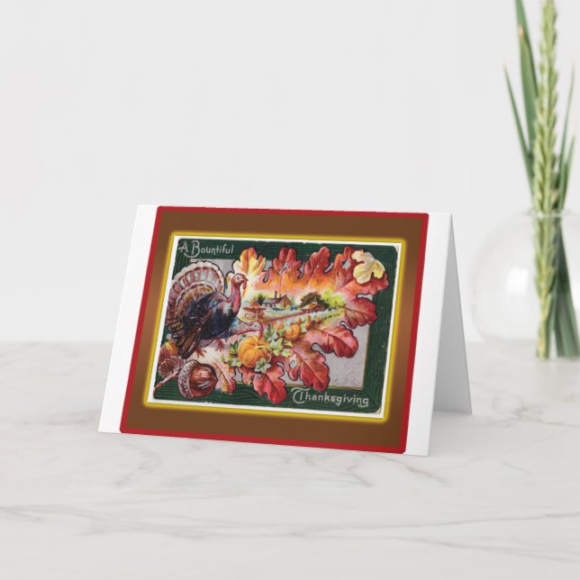 Cartes Pour Fêtes Annuelles Un thanksgiving abondant (Devant)