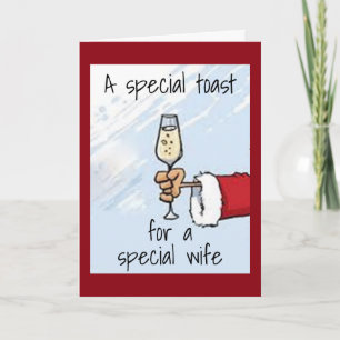 CARTES POUR FÊTES ANNUELLES UN "TOUR SPÉCIAL" POUR "VOTRE FEMME" À NOËL