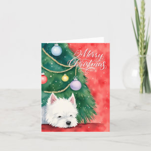 Cartes Pour Fêtes Annuelles Un très joyeux chien Westie Noël