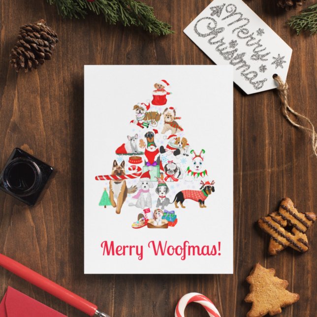 Cartes Pour Fêtes Annuelles Un très joyeux Noël Doggie (Créateur téléchargé)