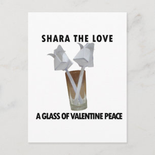 Cartes Pour Fêtes Annuelles Un verre de paix valentine.