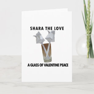 Cartes Pour Fêtes Annuelles Un verre de paix valentine.