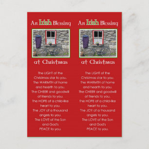 Cartes Pour Fêtes Annuelles Une bénédiction irlandaise au Signet de Noël