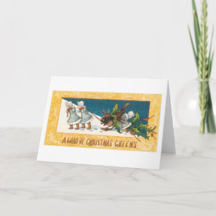 Cartes Pour Fêtes Annuelles Une charge de verts de Noël