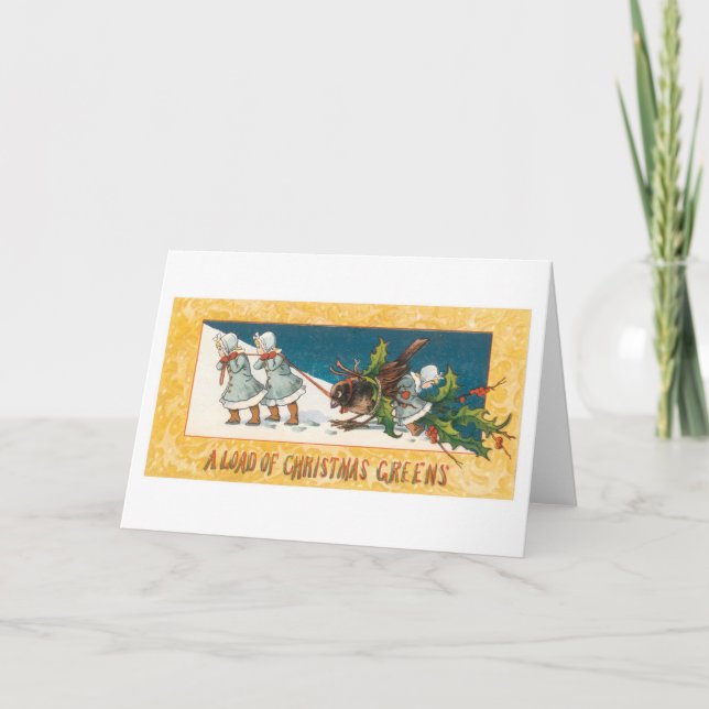 Cartes Pour Fêtes Annuelles Une charge de verts de Noël (Devant)