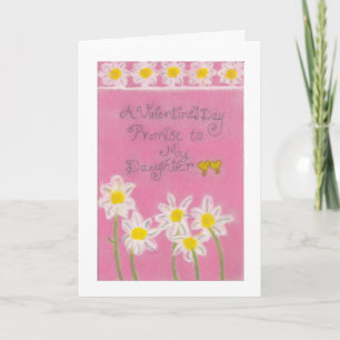 Cartes Pour Fêtes Annuelles Une douce Saint Valentin" Promise" à mes filles