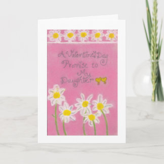 Cartes Pour Fêtes Annuelles Une douce Saint Valentin" Promise" à mes filles