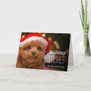 Cartes Pour Fêtes Annuelles Une fin, d'un caniche de jouet rouge