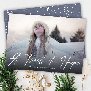 Cartes Pour Fêtes Annuelles Une Frisée D'Espoir Photo De Noël Religieux Modern