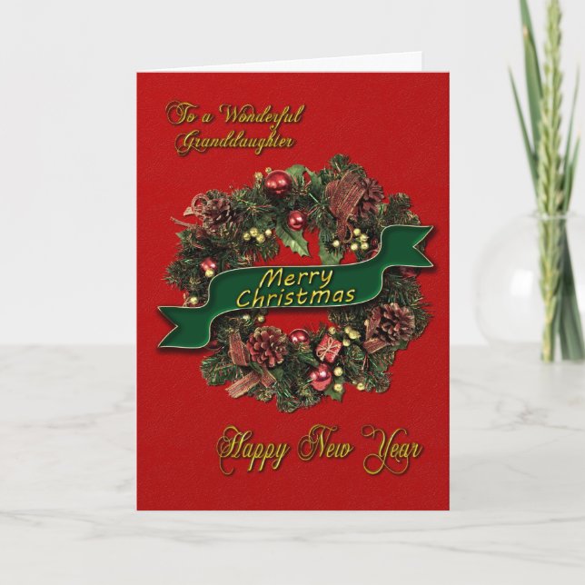 Cartes Pour Fêtes Annuelles Une guirlande de fête de Noël pour votre (Devant)
