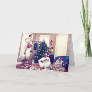 Cartes Pour Fêtes Annuelles Une histoire de Noël de chat d'un Eye'd