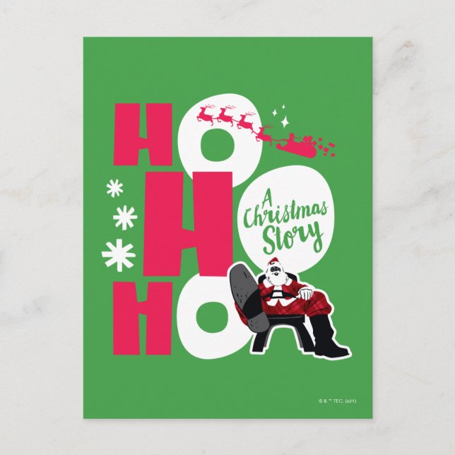 Cartes Pour Fêtes Annuelles Une histoire de Noël | Ho Ho Ho (Devant)