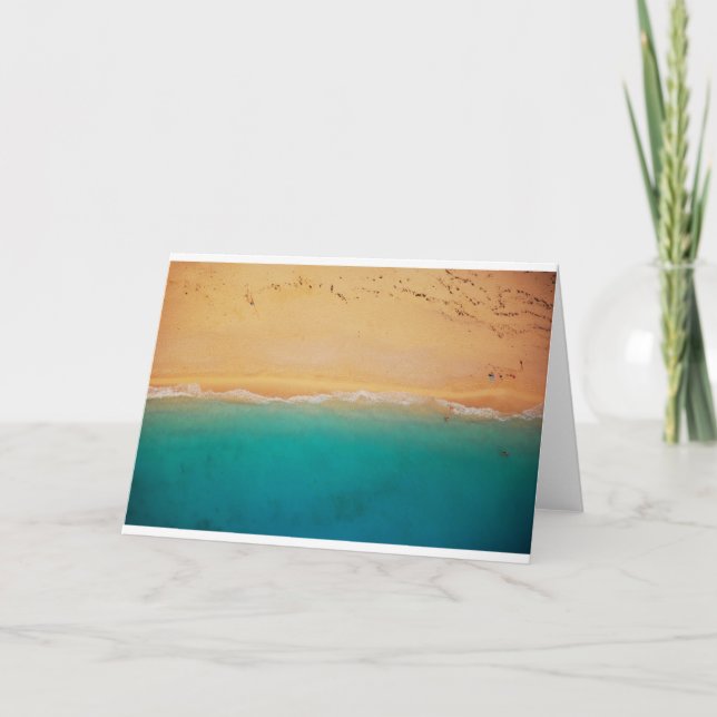 Cartes Pour Fêtes Annuelles Une journée à la plage (Devant)