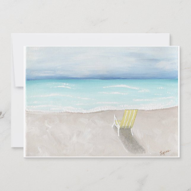 Cartes Pour Fêtes Annuelles Une journée à la plage (Devant)