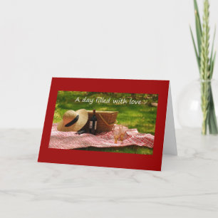 CARTES POUR FÊTES ANNUELLES UNE JOURNÉE REMPLIE D'AMOUR - PIQUE-NIQUE DANS LA 