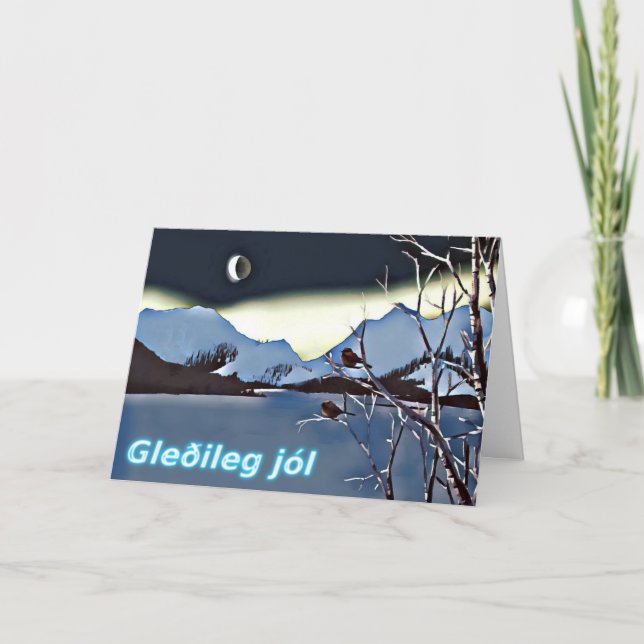 Cartes Pour Fêtes Annuelles Une longue nuit froide - Gleðileg Jól (Devant)