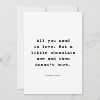 Cartes Pour Fêtes Annuelles Une petite citation sur le chocolat