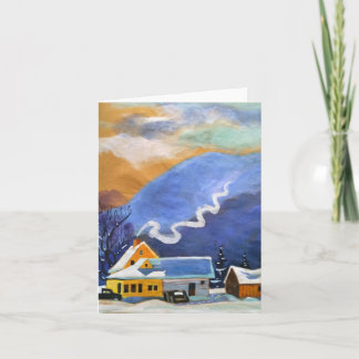 Cartes Pour Fêtes Annuelles Une Petite Ferme Froide