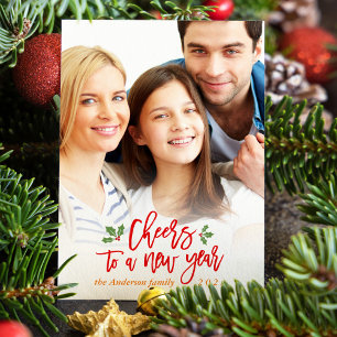 Cartes Pour Fêtes Annuelles Une photo de famille de bénédiction de Noël