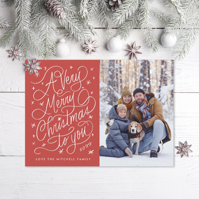 Cartes Pour Fêtes Annuelles Une photo de Noël très joyeuse (Créateur téléchargé)