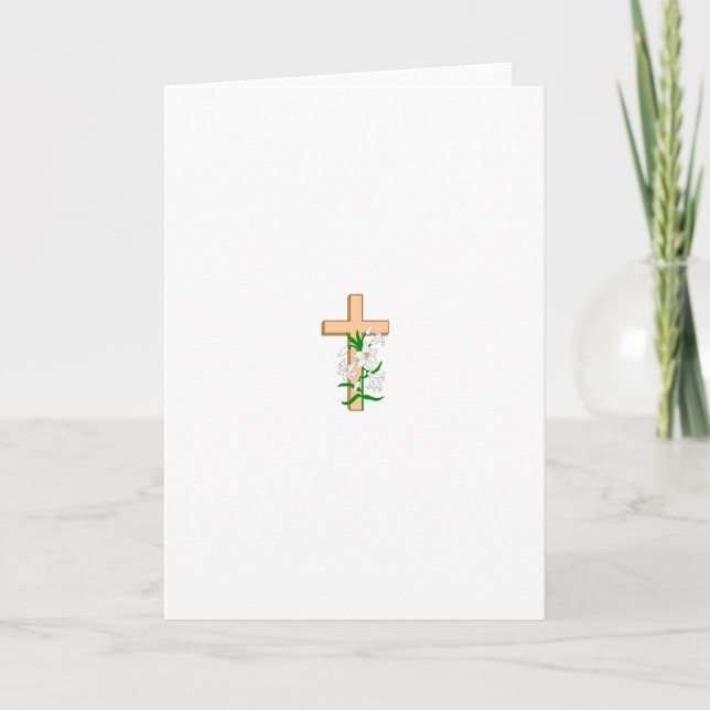 Cartes Pour Fêtes Annuelles Une position croisée derrière une fleur blanche (Devant)