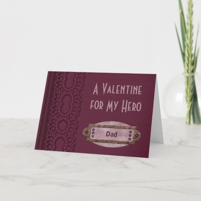 Cartes Pour Fêtes Annuelles Une Saint Valentin pour mon héros Customisé (Devant)