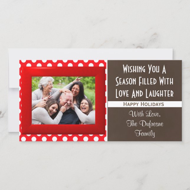Cartes Pour Fêtes Annuelles Une saison d'amour et de rire Noël (Devant)