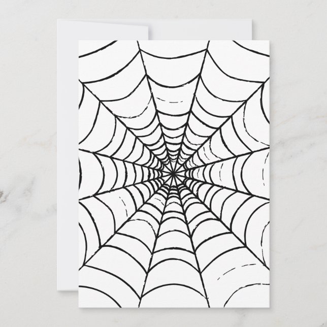 Cartes Pour Fêtes Annuelles Une simple toile d'araignée - Gros plan (Devant)