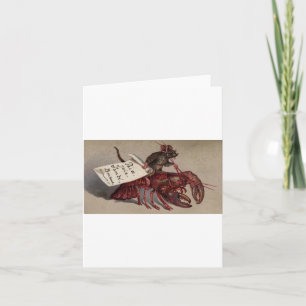 Cartes Pour Fêtes Annuelles Une souris et son homard