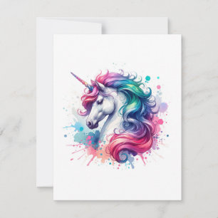 Cartes Pour Fêtes Annuelles Unicorn Study K - Imaginaire AI