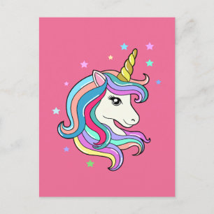 Cartes Pour Fêtes Annuelles Unicorne colorée