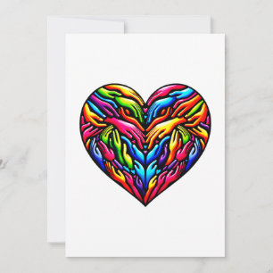 Cartes Pour Fêtes Annuelles Unités des mains colorées Inclusivité du coeur et 
