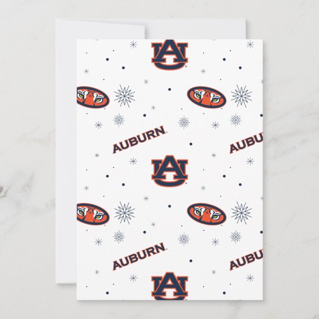 Cartes Pour Fêtes Annuelles Université d'Auburn | Motif de vacances (Devant)