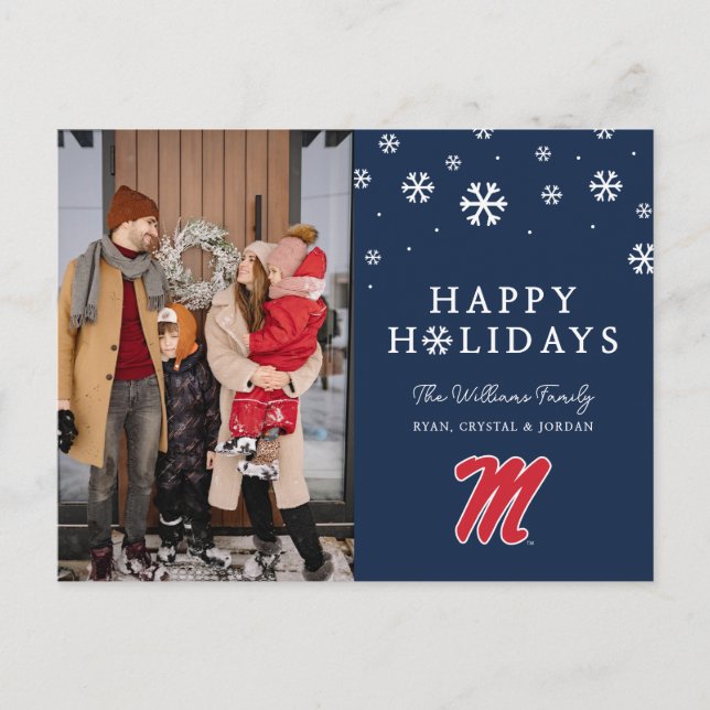Cartes Pour Fêtes Annuelles Université du Mississippi | Script M (Devant)