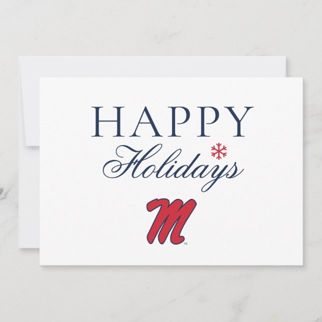 Cartes Pour Fêtes Annuelles Université du Mississippi | Script M (Devant)